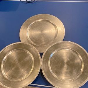 Holiday? Or decor? 3 silver plates!